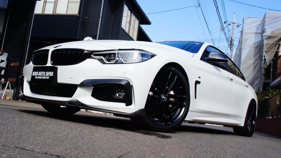 キャリパー塗装施工事例：BMW420i　キャリパー塗装　COLOR:ボディー同色系、D-DASHダストダウンパット前後装着、ホイール半艶ブラック塗装 IMG10_1683_NghSGX_sub8.jpg