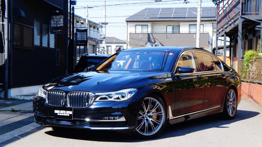 BMW750i　キャリパー塗装COLOR:#003 Tokyo midnight gold　ローター塗装COLOR:#008 Flash champagne gold　ローター加工Type:DD