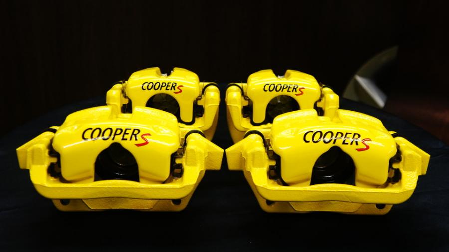 MINI　キャリパー塗装COLOR:#020 hawaiian passion yellow