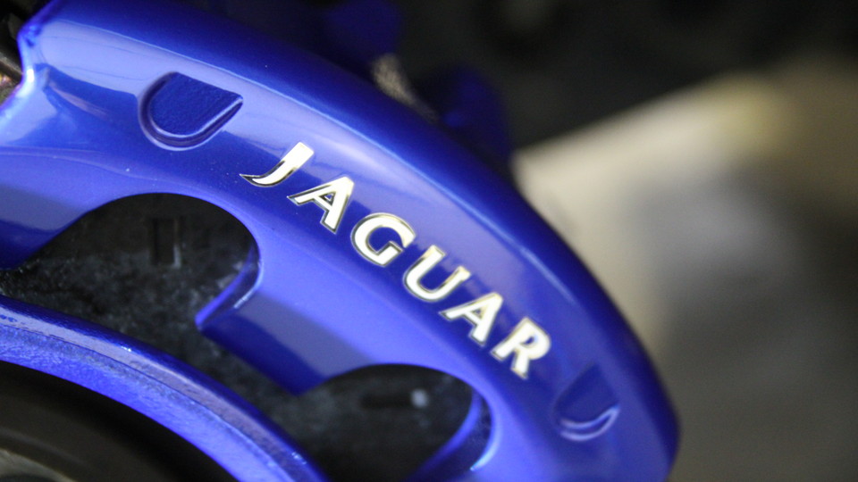 ジャガーS-Type純正キャリパー塗装　カラー：#061 royal sky blue