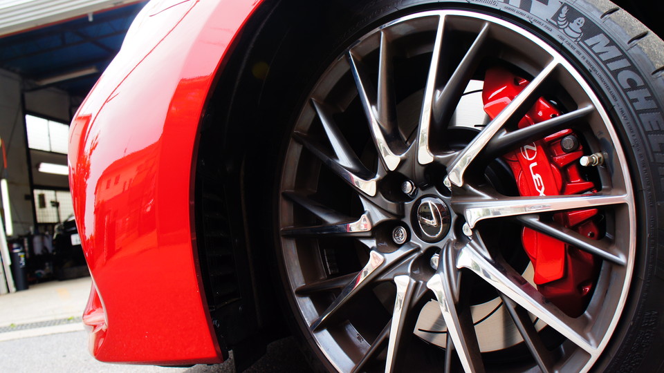 キャリパー塗装施工事例：レクサスＲＣ-Ｆ純正キャリパー塗装　ＣＯＬＯＲ：#010 premiun rouge candy red IMG20_1042_HBMmxQ_sub8.jpg