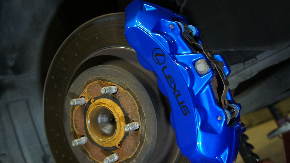 レクサスIS-F純正キャリパー塗装　COLOR：＃1111charm gross candy blue