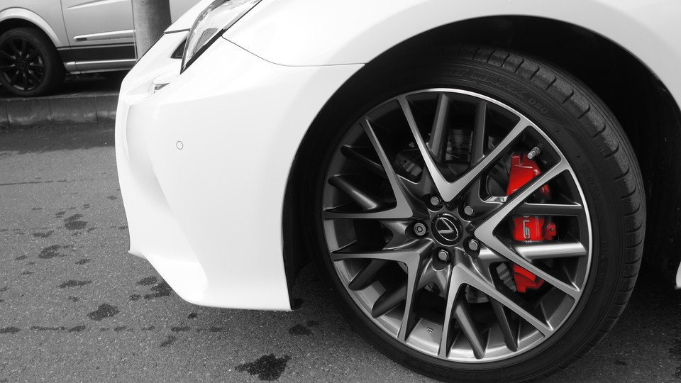 キャリパー塗装施工事例：レクサスＲＣ350純正キャリパー塗装　ＣＯＬＯＲ：#001 Italian losso solid＆ローター加工Ｔｙｐｅ：Ｃ6Ｓ8Ｄ IMG20_1189_JL2iyb_sub5.jpg