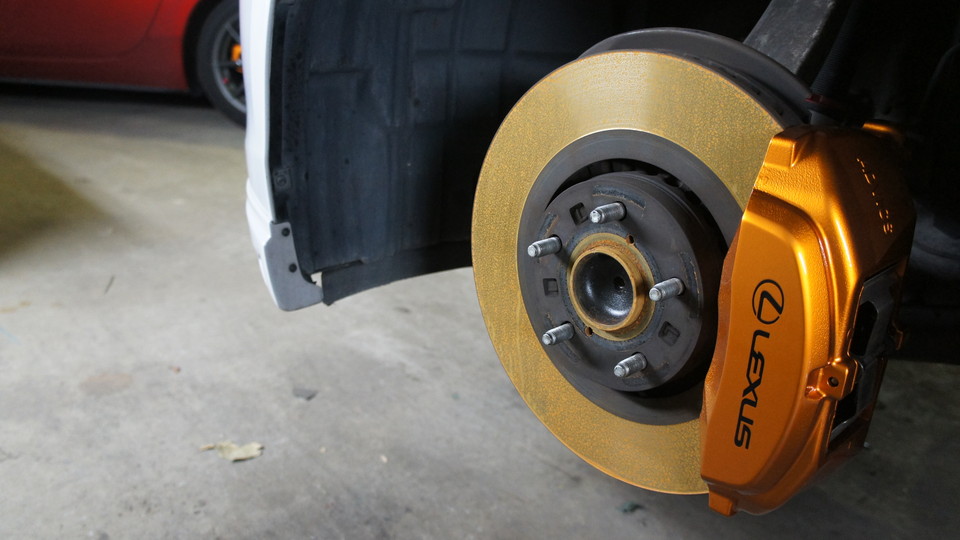 レクサスGS350純正キャリパー塗装　COLOR：#030 royal art pearl orange gold