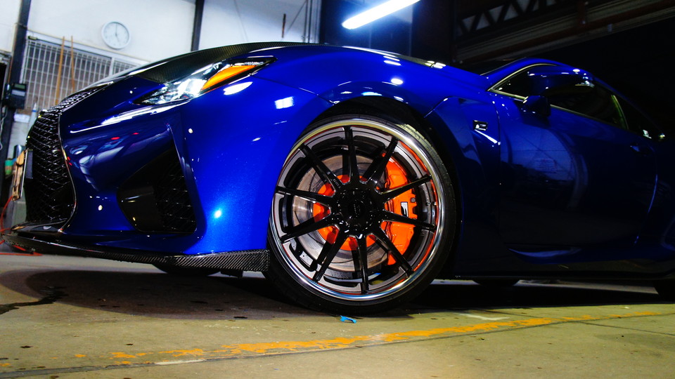 キャリパー塗装施工事例：レクサスRC-F純正キャリパー・ローター塗装　COLOR：＃1110VALENCIA PREMIUM ORANGE IMG20_1204_M1s2ro_sub2.jpg