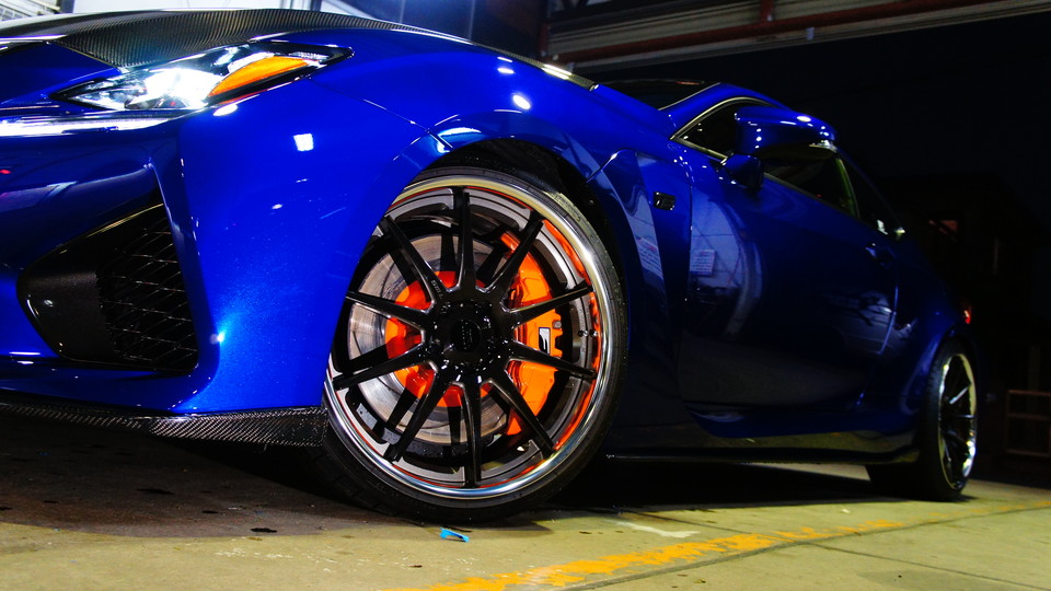 キャリパー塗装施工事例：レクサスRC-F純正キャリパー・ローター塗装　COLOR：＃1110VALENCIA PREMIUM ORANGE IMG20_1204_M1s2ro_sub3.jpg