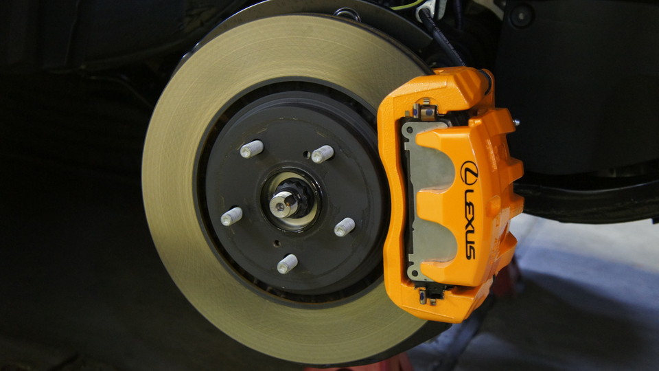 キャリパー塗装施工事例：レクサスRX450ｈ純正キャリパー塗装　COLOR:#098 honey of pearl orange IMG20_1229_7FX4pX_sub1.jpg