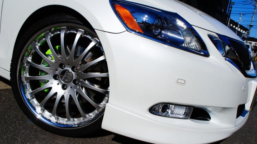 キャリパー塗装施工事例：レクサスGS450ｈ　キャリパー塗装　COLOR：#1103 Dazzling clearly green＆#1110 Valencia premium orange IMG20_1375_OvSrAI_sub5.jpg