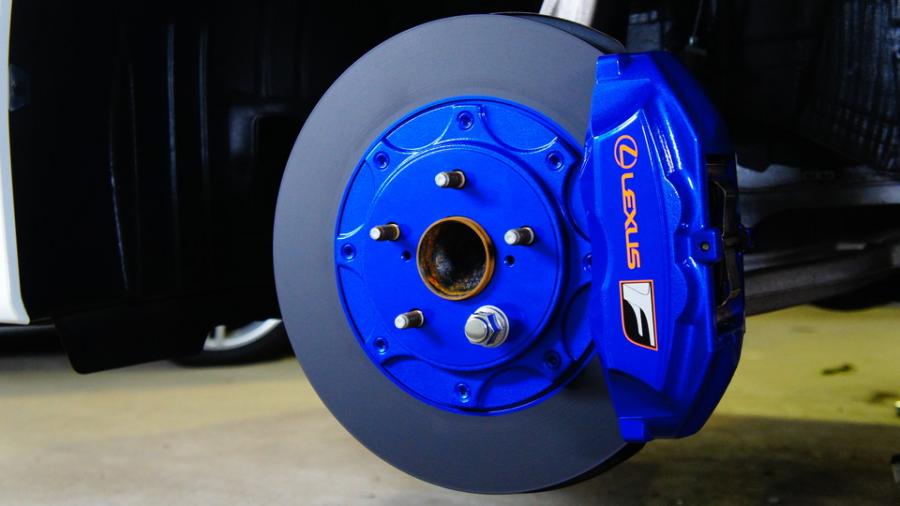 レクサスGS450ｈ　キャリパー塗装＆ローター塗装　COLOR：#1115 Deep marine blue