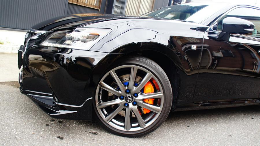 キャリパー塗装施工事例：レクサスGS350　キャリパー塗装＆ローター塗装　ＣＯＬＯＲ：#1110 Valencia premium orange＆#061 royal sky blue　ローター加工Type：C６S８D IMG20_1463_uutOdM_sub5.jpg