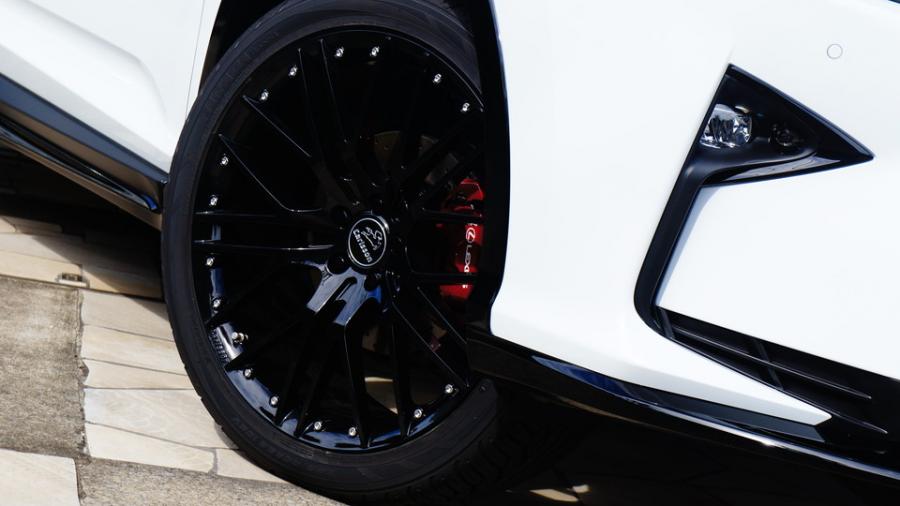 キャリパー塗装施工事例：レクサスRX450h　キャリパー塗装＆ローター塗装　COLOR：#010 premiun rouge candy red＆#005 Deep coal black、ローター加工Type：DDS IMG20_1464_lyENto_sub3.jpg