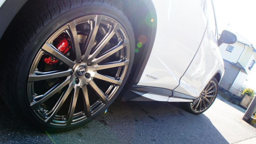 キャリパー塗装施工事例：レクサスRX450h　キャリパー塗装　COLOR:#010 premiun rouge candy red　パッド表面塗装も同色 IMG20_1489_5u2Om8_sub5.jpg