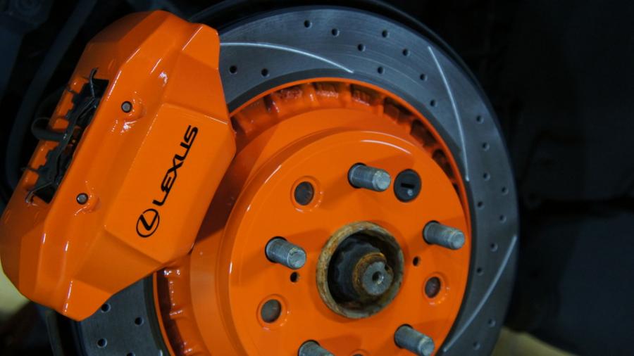 キャリパー塗装施工事例：レクサスLS600h　キャリパー塗装＆ローター塗装　COLOR:#1110 Valencia premium orange　ローター加工Type:C6S8D IMG20_1513_4kyFKb_sub2.jpg