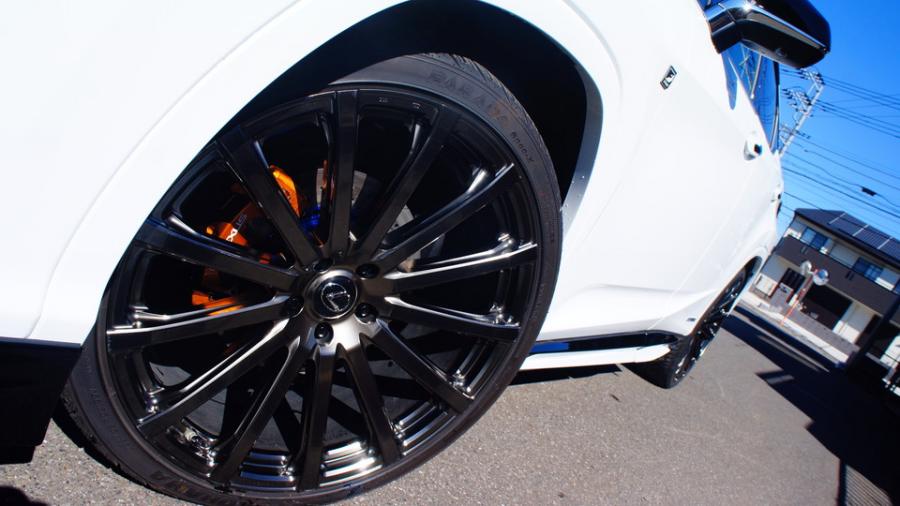 キャリパー塗装施工事例：レクサスRX450h　キャリパー塗装＆ローター塗装　COLOR:#030 Royal art pearl orange gold＆#1115 Deep marine blue ローター加工Type:12SD IMG20_1536_ar0ABp_sub5.jpg