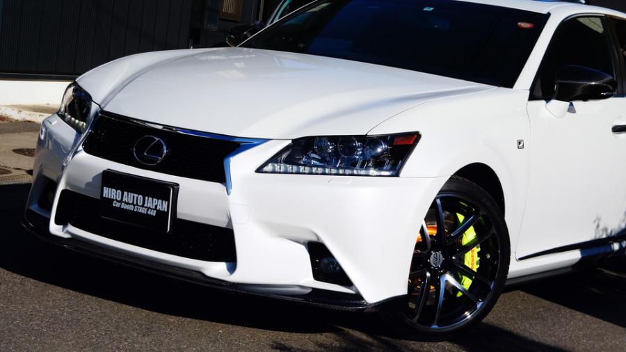 レクサスGS450h　キャリパー塗装＆ローター塗装　COLOR:#1116 Acid green＆#003 Tokyo midnight gold