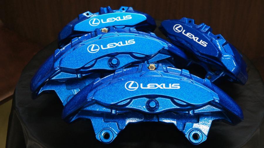 レクサスLC500　キャリパー塗装　COLOR:#063 aqua marine flake blue