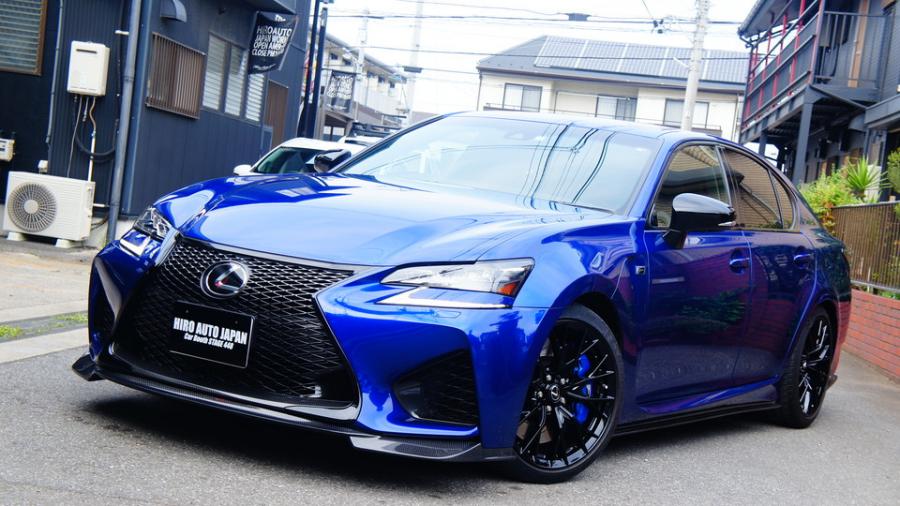 レクサスGS-F　キャリパー塗装　COLOR:#1115 Deep marine blue　純正ホイール塗装グロスブラック