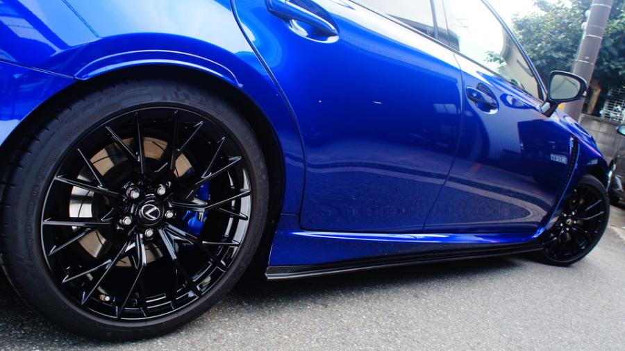 キャリパー塗装施工事例：レクサスGS-F　キャリパー塗装　COLOR:#1115 Deep marine blue　純正ホイール塗装グロスブラック IMG20_1867_ByoPbv_sub7.jpg