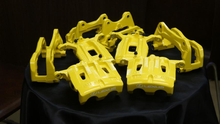 キャリパー塗装施工事例：レクサスRX450ｈ　キャリパー塗装　ＣＯＬＯＲ：#020 hawaiian passion yellow IMG20_1881_k7SOPG_sub1.jpg