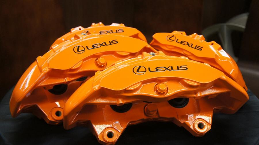 レクサスLS　キャリパー塗装COLOR:#1110 Valencia premium orange