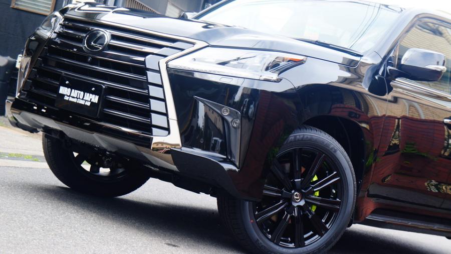 キャリパー塗装施工事例：レクサスLX570　キャリパー塗装COLOR:#1116 Acid green　ホイール塗装：グリスブラック・センターキャップ：マットブラック IMG20_2007_NbO9ha_sub9.jpg