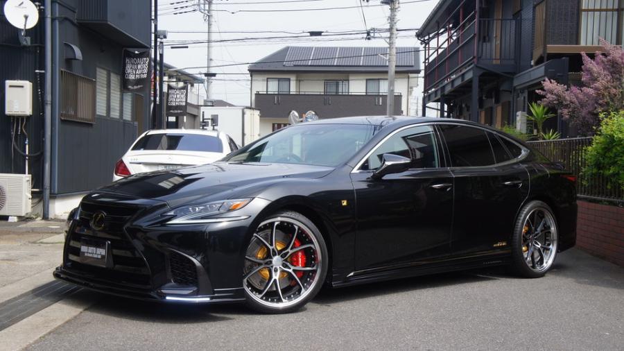 キャリパー塗装施工事例：レクサスLS500Fスポーツ　キャリパー・ローター塗装COLOR:#001 Italian losso solid、#003 Tokyo midnight gold　ローター加工Type:C6S8D（非貫通） IMG20_2134_7OAGah_sub2.jpg