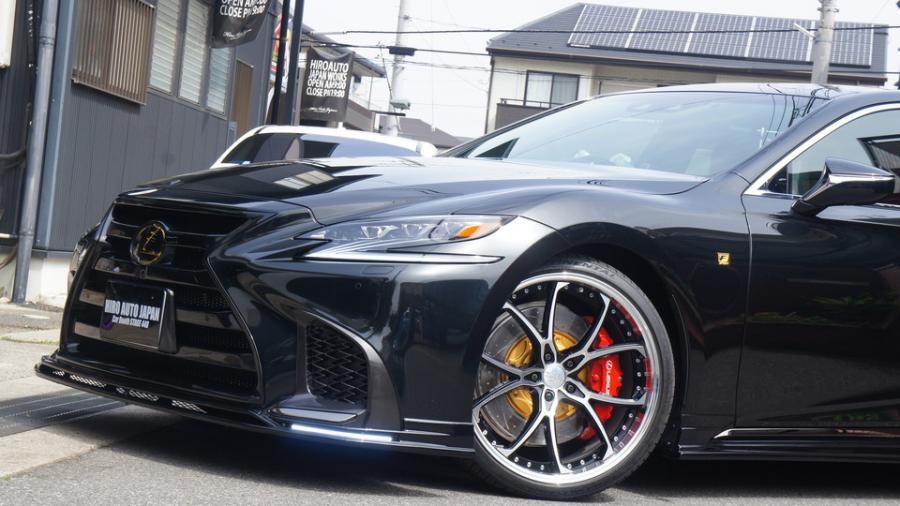 キャリパー塗装施工事例：レクサスLS500Fスポーツ　キャリパー・ローター塗装COLOR:#001 Italian losso solid、#003 Tokyo midnight gold　ローター加工Type:C6S8D（非貫通） IMG20_2134_7OAGah_sub3.jpg