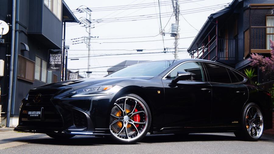 キャリパー塗装施工事例：レクサスLS500Fスポーツ　キャリパー・ローター塗装COLOR:#001 Italian losso solid、#003 Tokyo midnight gold　ローター加工Type:C6S8D（非貫通） IMG20_2134_7OAGah_sub5.jpg