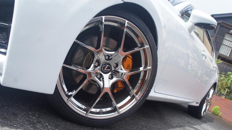 キャリパー塗装施工事例：レクサスGS450ｈ　キャリパー塗装COLOR:#030 Royal art pearl orange gold IMG20_2180_CNfmPt_sub3.jpg