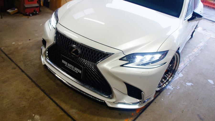 キャリパー塗装施工事例：レクサスLS　キャリパー塗装COLOR:#098 honey of pearl orange　ローター塗装COLOR:#005 Deep coal black　ローター加工Type:C6S8D IMG20_2189_RmTzaR_sub3.jpg