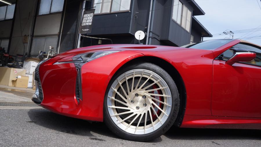 キャリパー塗装施工事例：レクサスLC　キャリパー塗装＆ローター塗装COLOR:#1102 Charm gross candy red＆#005 Deep coal blackローター加工Type:C6S8D　表面ハイポリッシュ加工 IMG20_2291_LEejEO_sub3.jpg