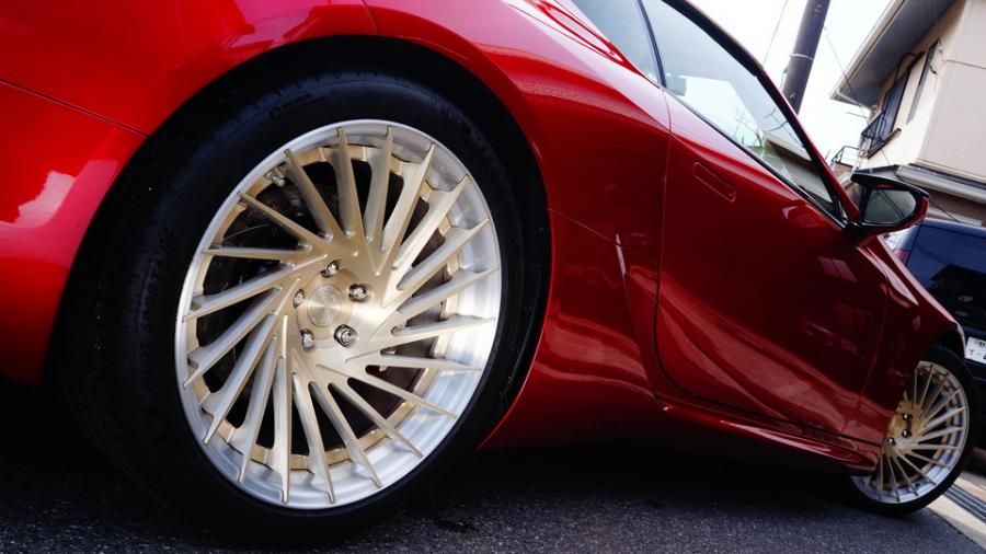 キャリパー塗装施工事例：レクサスLC　キャリパー塗装＆ローター塗装COLOR:#1102 Charm gross candy red＆#005 Deep coal blackローター加工Type:C6S8D　表面ハイポリッシュ加工 IMG20_2291_LEejEO_sub7.jpg