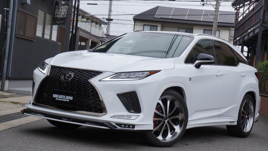 レクサスRX300Fスポーツ　キャリパー塗装COLOR:#010 premiun rouge candy red　ローター塗装COLOR:#004 Blast light gray metalic