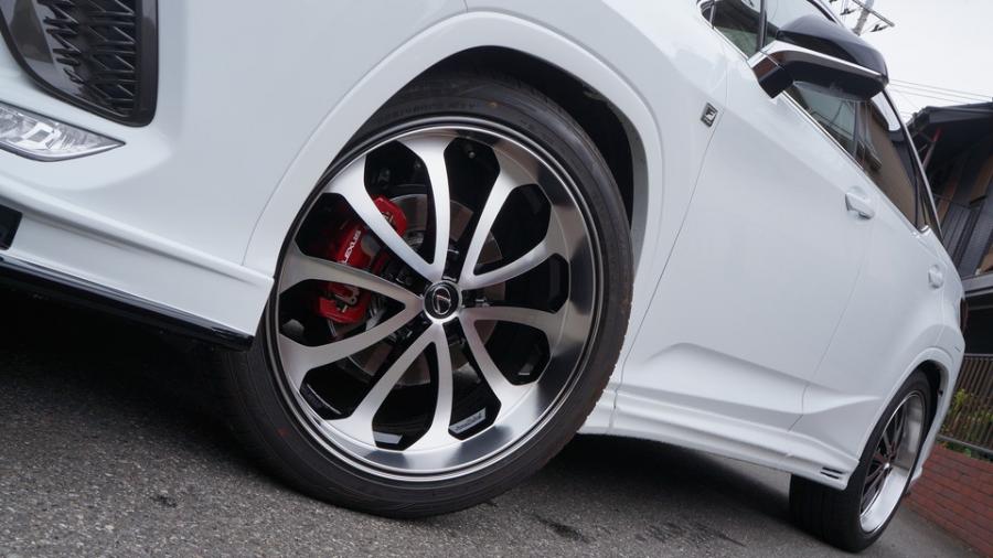 キャリパー塗装施工事例：レクサスRX300Fスポーツ　キャリパー塗装COLOR:#010 premiun rouge candy red　ローター塗装COLOR:#004 Blast light gray metalic IMG20_2321_mquwEV_sub3.jpg