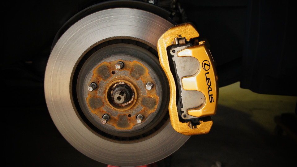 レクサスRX350純正キャリパー塗装　カラー：#003 tokyo midnight gold