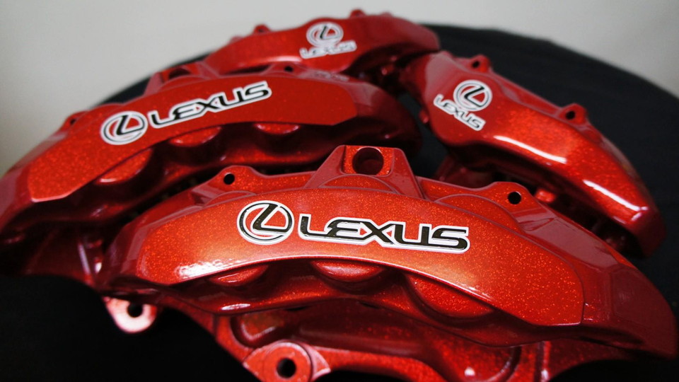 レクサスIS-F キャリパー塗装　カラー：royal flash candy red#011