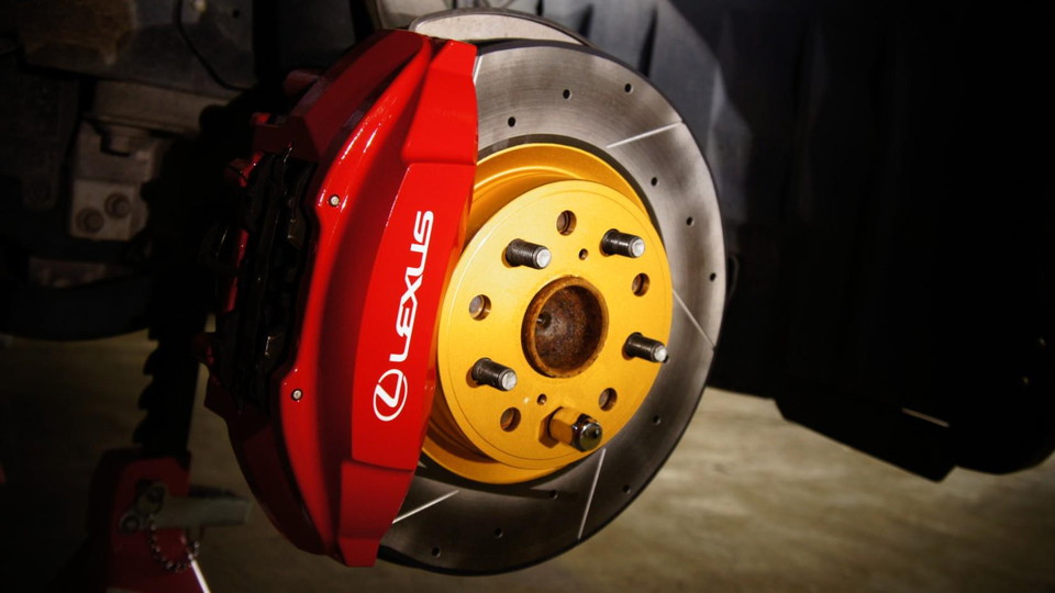 レクサスLS460キャリパー塗装＆ローター塗装★COLOR：Italian losso solid#001、tokyo midnight gold#003