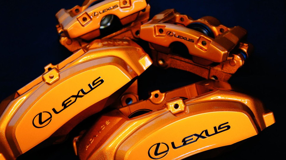 レクサスGS純正キャリパー塗装　カラー：#030 royal art pearl orange gold