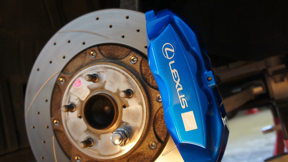 レクサスGS450h純正キャリパー塗装　COLOR:#1111charm gross candy blue＆ローター加工Type:C6S8D