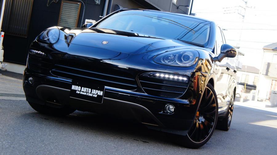 ポルシェカイエン　キャリパー塗装　COLOR:#1116 Acid green