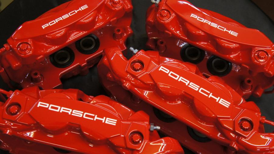 ポルシェ991型　911　キャリパー塗装　COLOR:#001 Italian losso solid