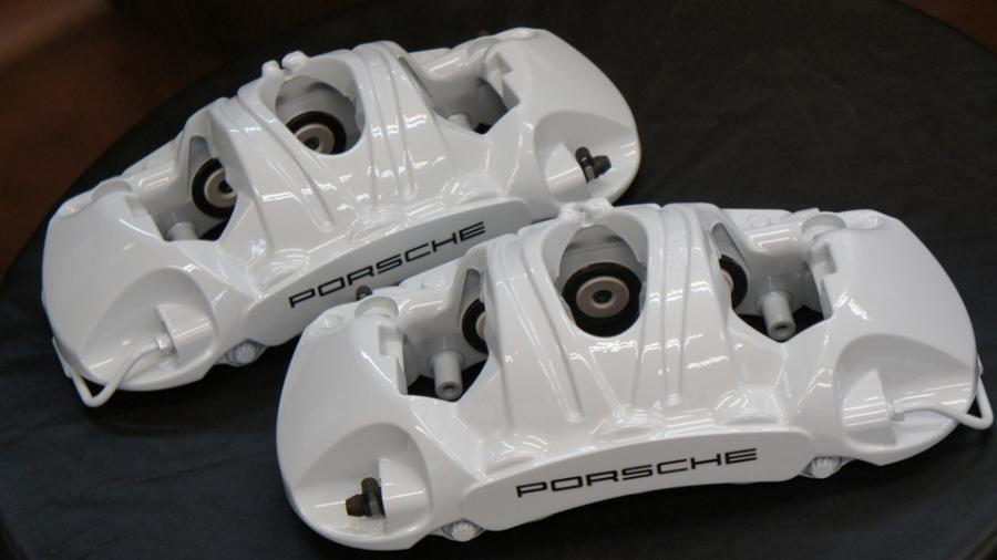 ポルシェ991　キャリパー塗装　COLOR:指定色パールホワイト