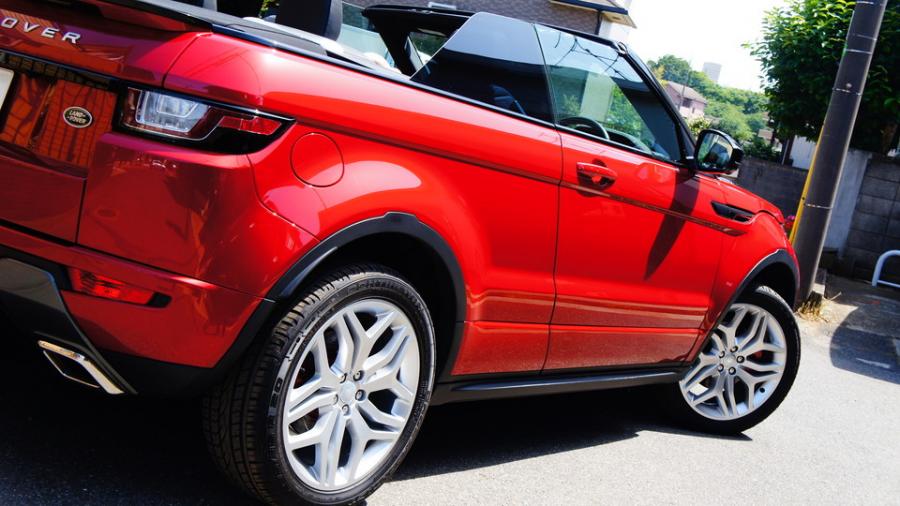 キャリパー塗装施工事例：レンジローバーイヴォークコンバー　キャリパー塗装、ローター塗装　COLOR:#010 premiun rouge candy red　ローター加工Type:C6S8D IMG29_1730_MbiECe_sub7.jpg