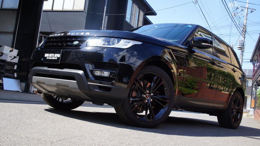キャリパー塗装施工事例：レンジローバースポーツ　キャリパー塗装　COLOR:#009 Hyper metallic black　ローター加工Type:C6S8D　D-DASHダストダウンパット前後装着 IMG29_1738_OOqXRx_sub7.jpg
