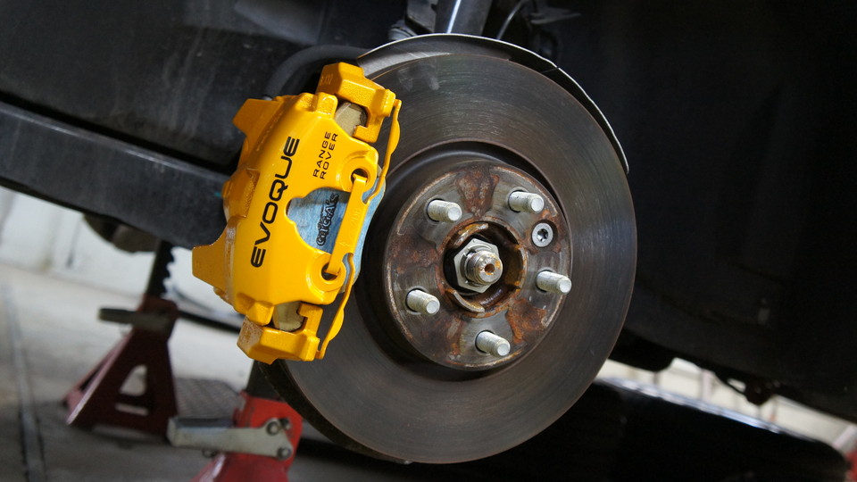 レンジローバースポーツ純正キャリパー塗装　カラー：#021 california sunshinne yellow