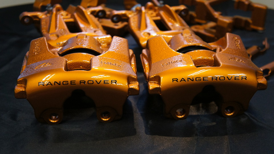 レンジローバーイヴォーク純正キャリパー塗装　ＣＯＬＯＲ：#030 royal art pearl orange gold
