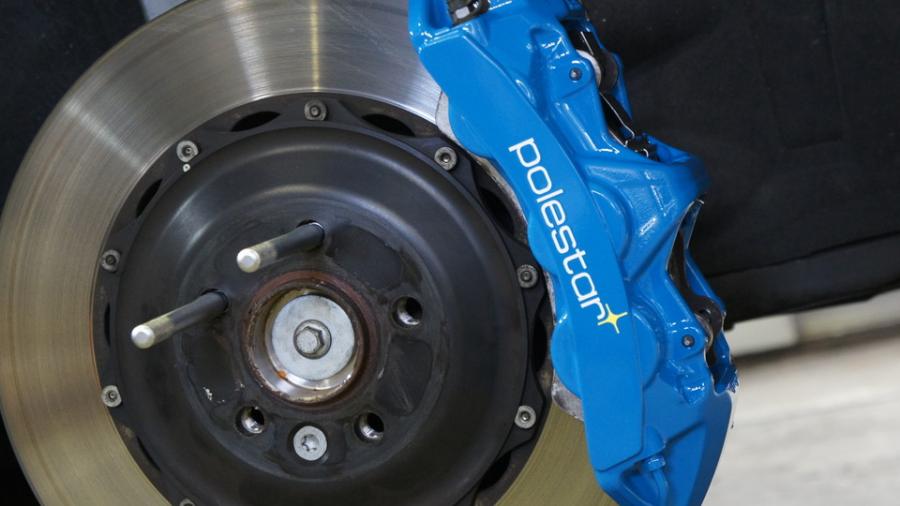 ボルボV60ポールスター キャリパー塗装 COLORレーベルブルー＆イエロー系 キャリパー塗装ならキャリパーペイントジャパン