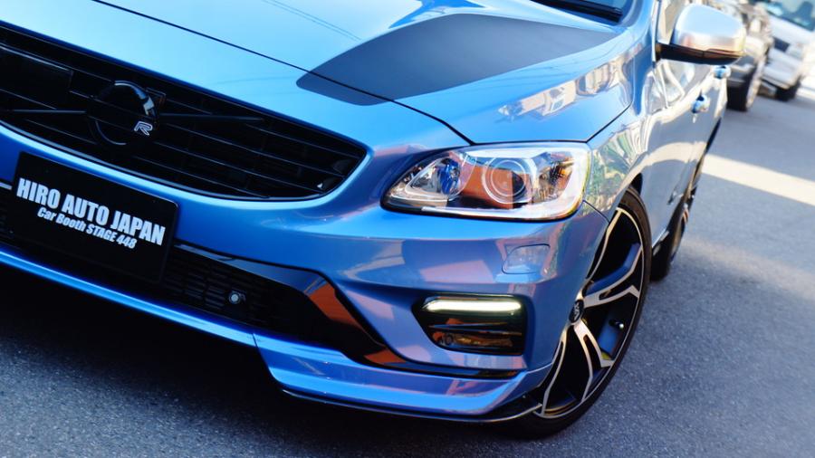 ボルボS60R　キャリパー塗装＆ローター塗装、ローター加工　COLOR:#1115 Deep marine blue＆#003 Tokyo midnight gold、加工Type:GALAXY