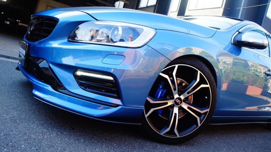 キャリパー塗装施工事例：ボルボS60R　キャリパー塗装＆ローター塗装、ローター加工　COLOR:#1115 Deep marine blue＆#003 Tokyo midnight gold、加工Type:GALAXY IMG30_1446_buSRaF_sub6.jpg