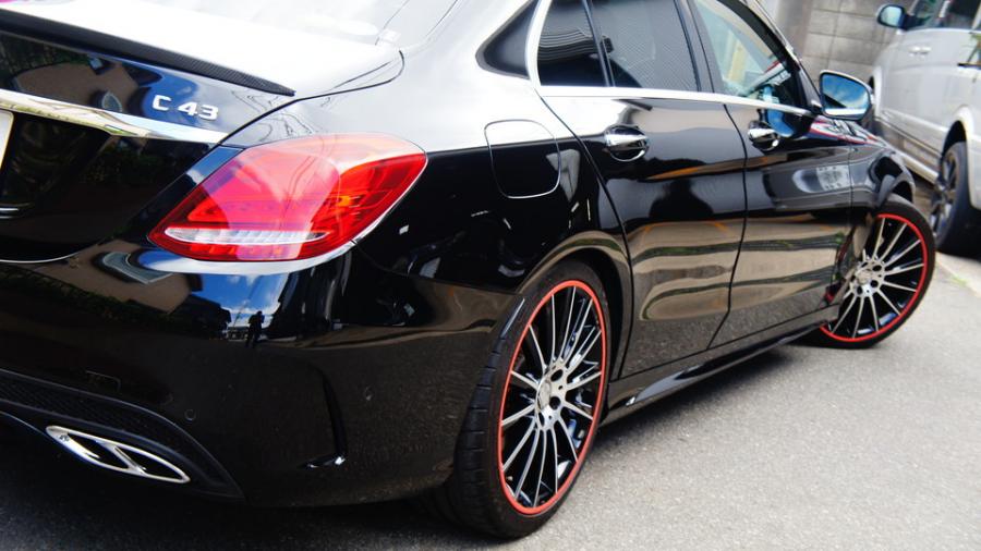 キャリパー塗装施工事例：ベンツCクラス　キャリパー塗装　COLOR:#030 Royal art pearl orange gold IMG35_1763_8psrFc_sub10.jpg